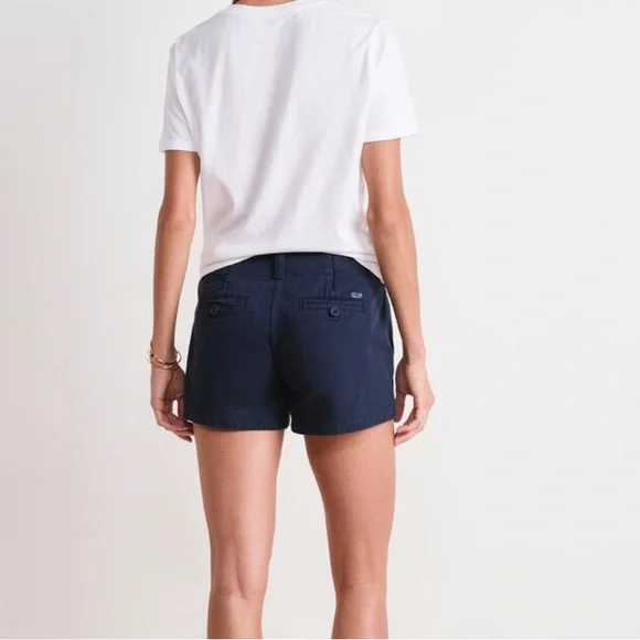 Vineyard Vines Everyday Shorts Nautical Navy Cotton Stretch Size 2 - Picture 3 of 6
